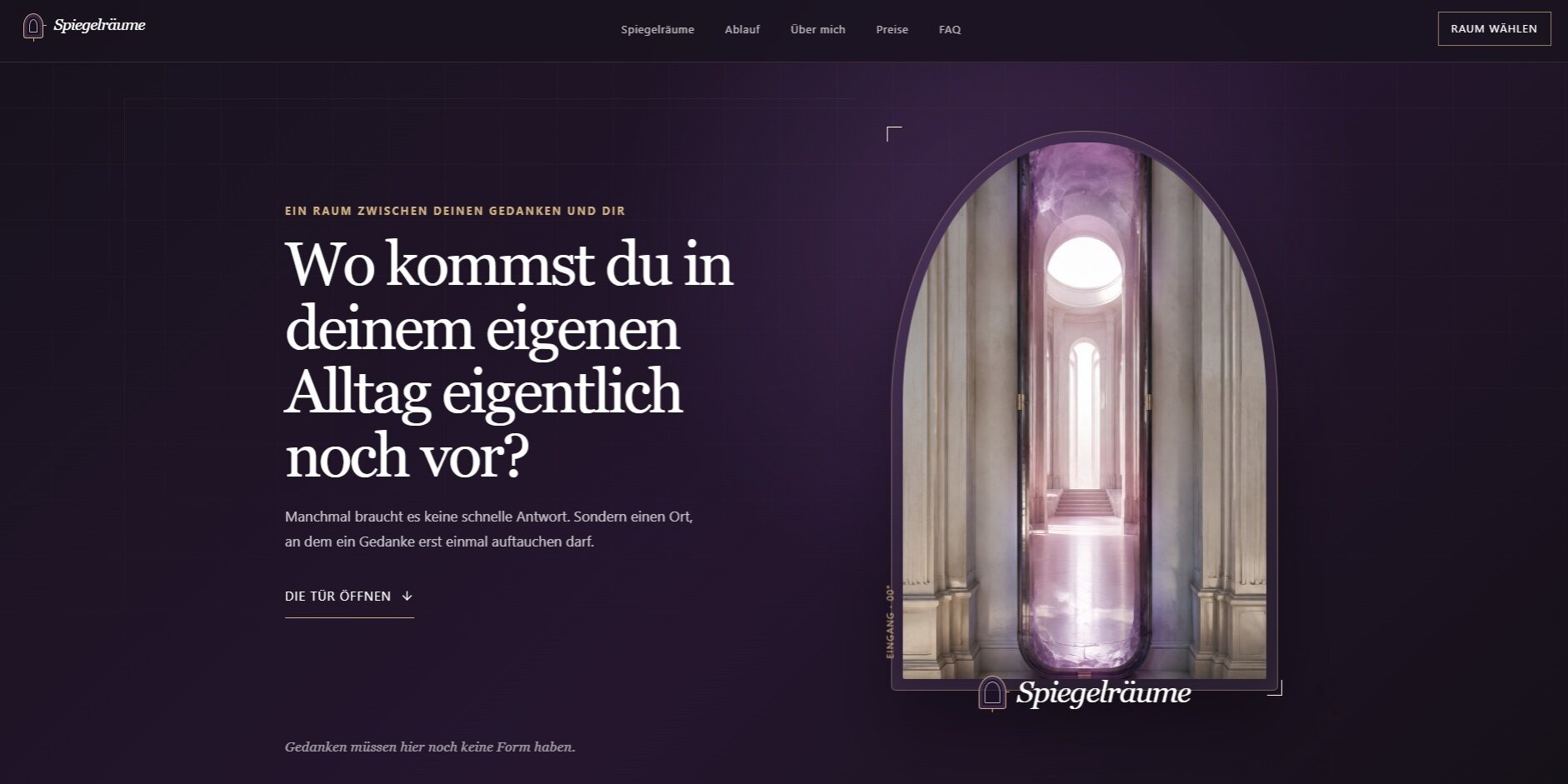 Spiegelräume: Der erste Einblick · Desktop