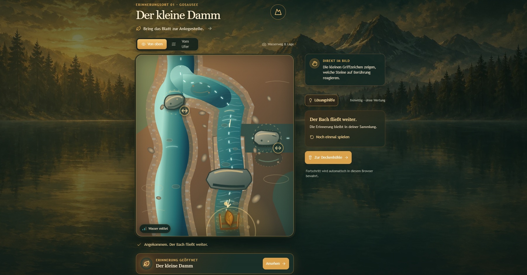 TARLIS – Räume, die bleiben: Der kleine Damm · Spielbarer Erinnerungsort
