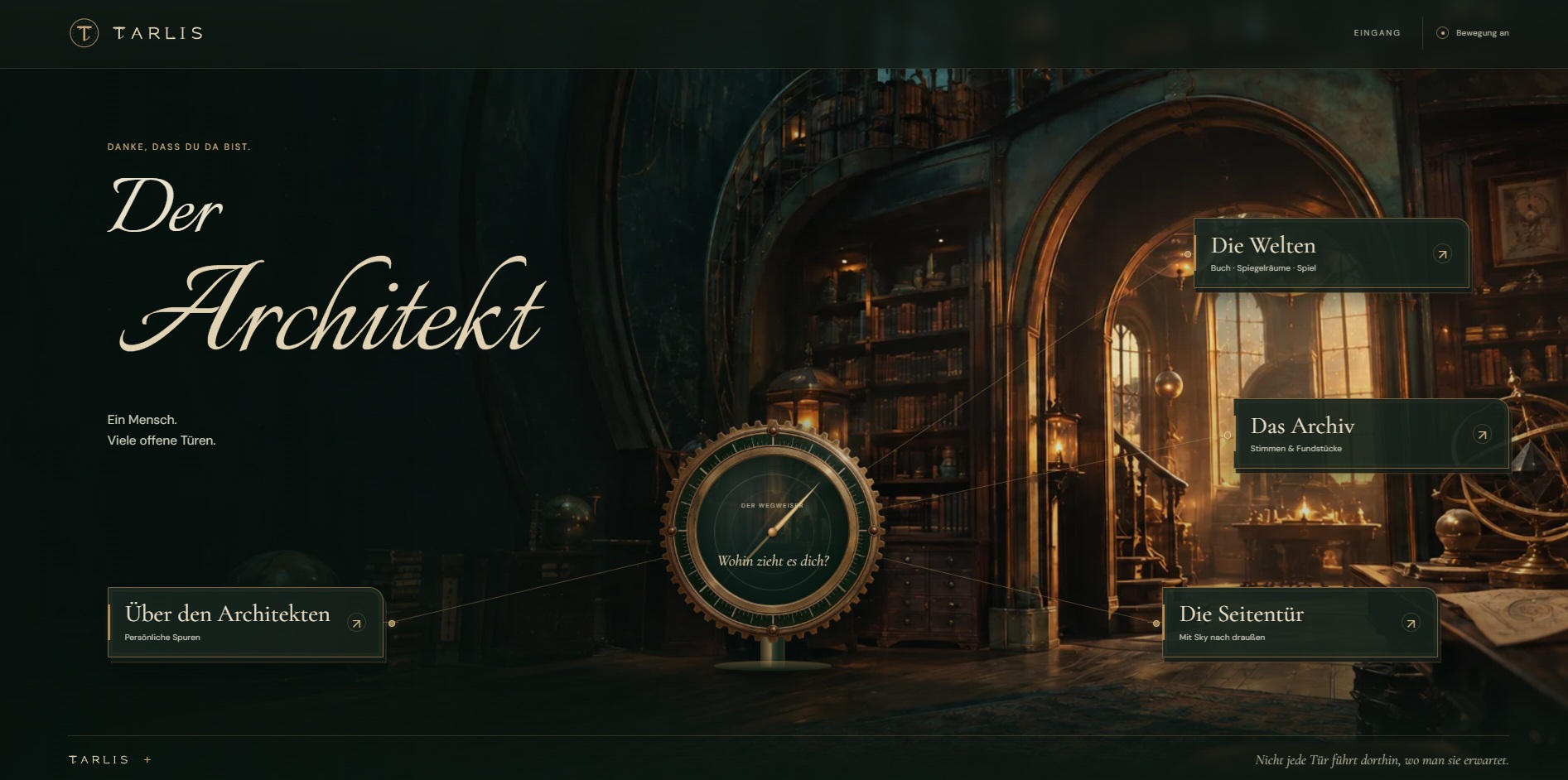 TARLIS: Der Eingang · Desktop