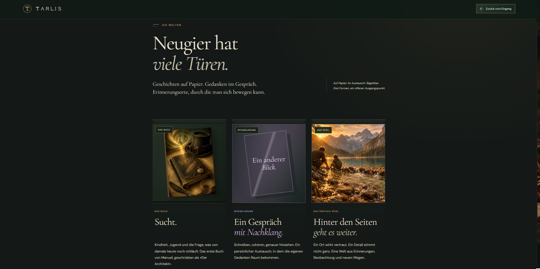TARLIS: Die Welten · Desktop
